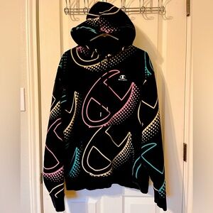 Men’s Champion logo hoodie size large